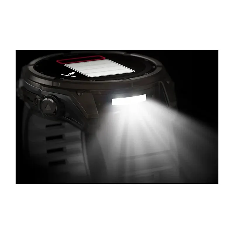 * Fenix 8 - 51 Mm, Solar, Sapphire Carbon Gray Dlc Titanium with Black/Pebble Grey Silicone Band