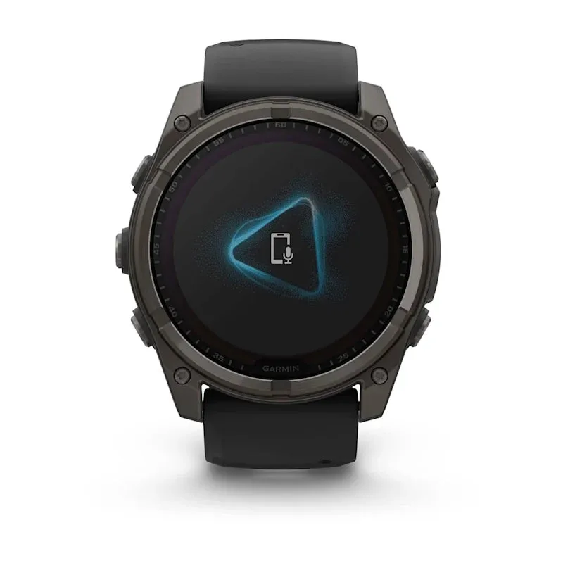 * Fenix 8 - 51 Mm, Solar, Sapphire Carbon Gray Dlc Titanium with Black/Pebble Grey Silicone Band