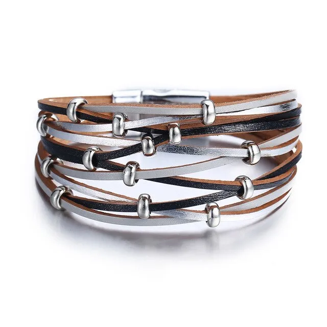 💎 Genuine Leather Wrap Bracelet Sets. Many Colors & Styles!