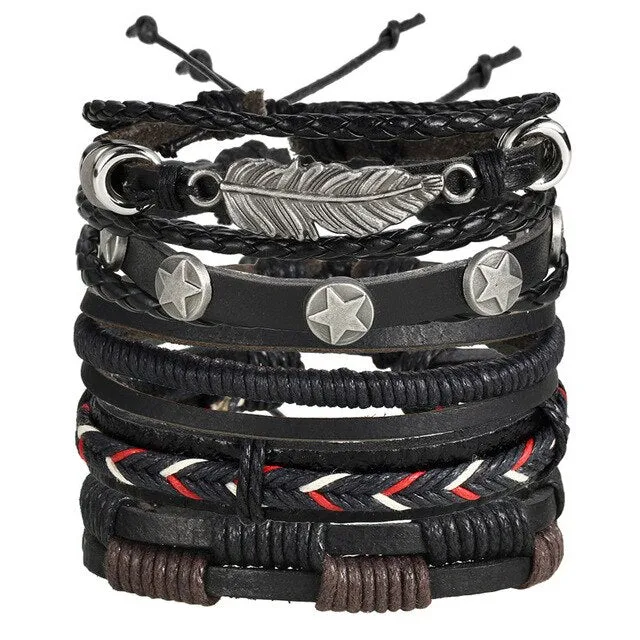 💎 Genuine Leather Wrap Bracelet Sets. Many Colors & Styles!