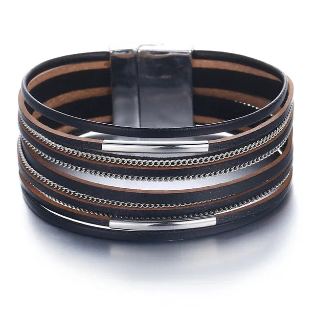 💎 Genuine Leather Wrap Bracelet Sets. Many Colors & Styles!