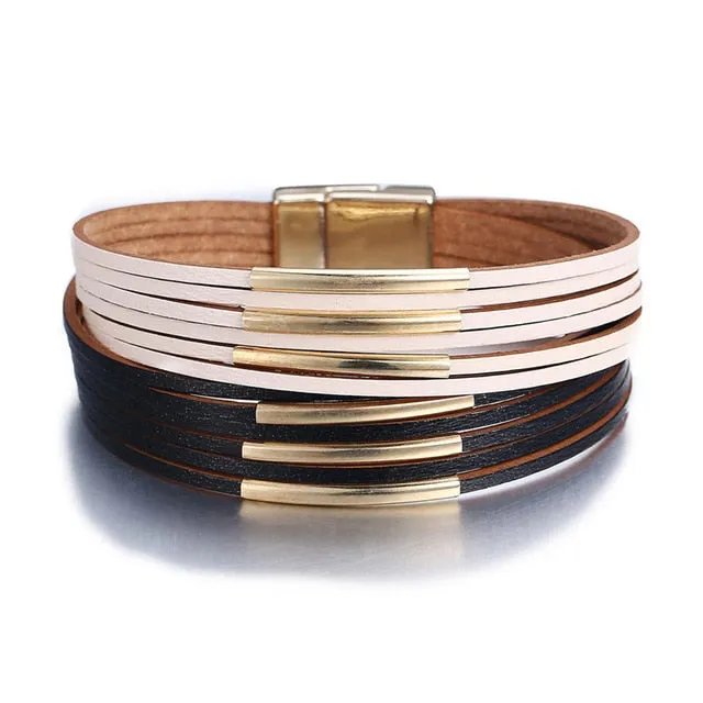 💎 Genuine Leather Wrap Bracelet Sets. Many Colors & Styles!