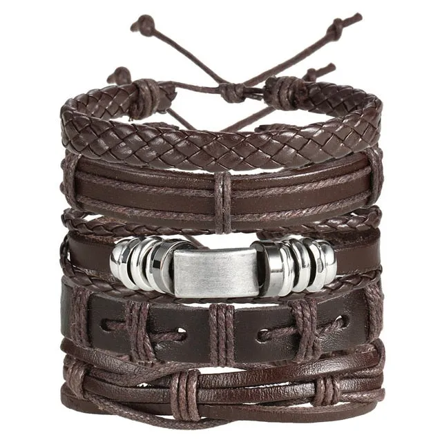 💎 Genuine Leather Wrap Bracelet Sets. Many Colors & Styles!