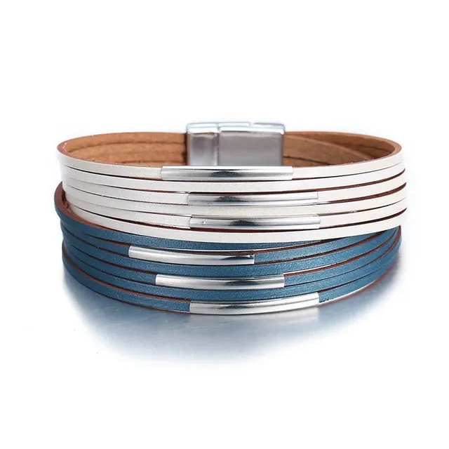 💎 Genuine Leather Wrap Bracelet Sets. Many Colors & Styles!