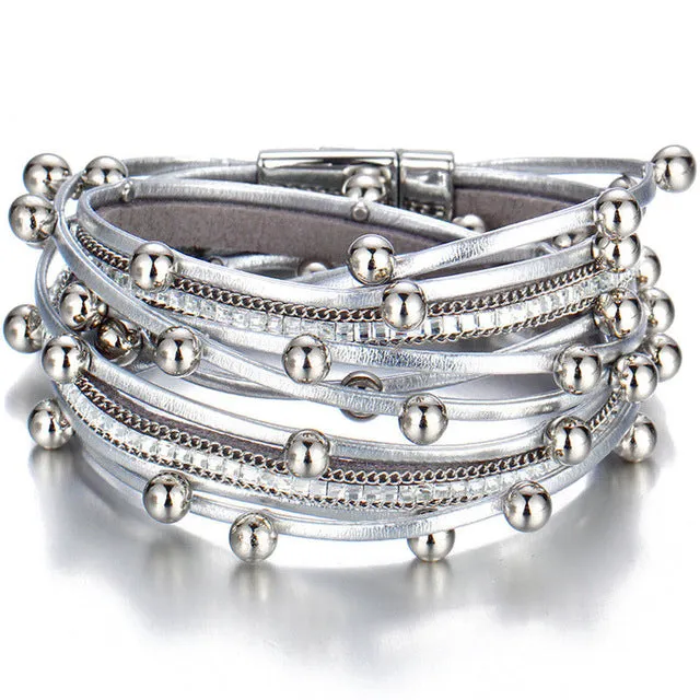 💎 Genuine Leather Wrap Bracelet Sets. Many Colors & Styles!