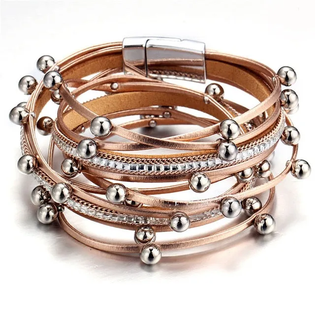 💎 Genuine Leather Wrap Bracelet Sets. Many Colors & Styles!