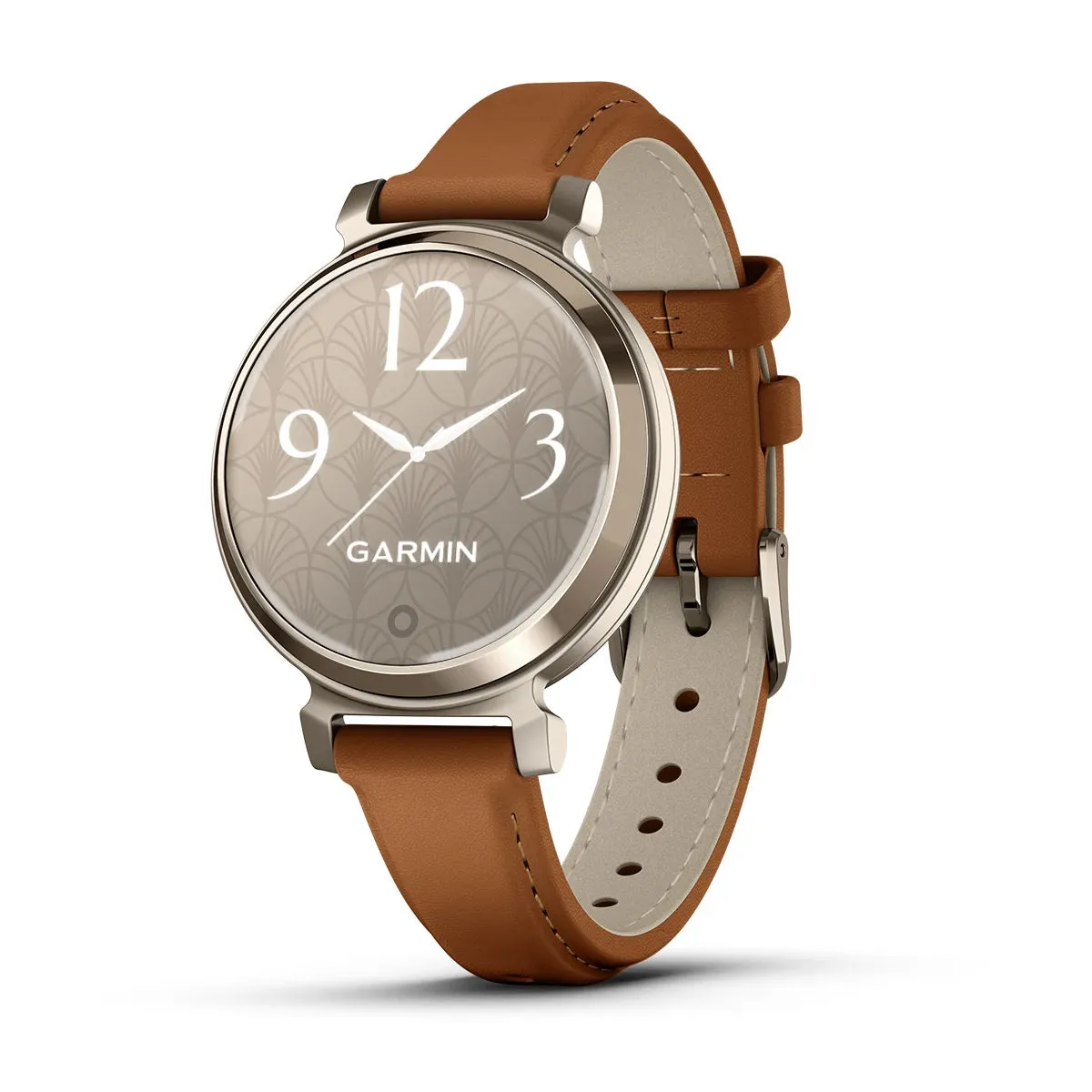 * Lily 2 Cream Gold Case With Tan Leather Band