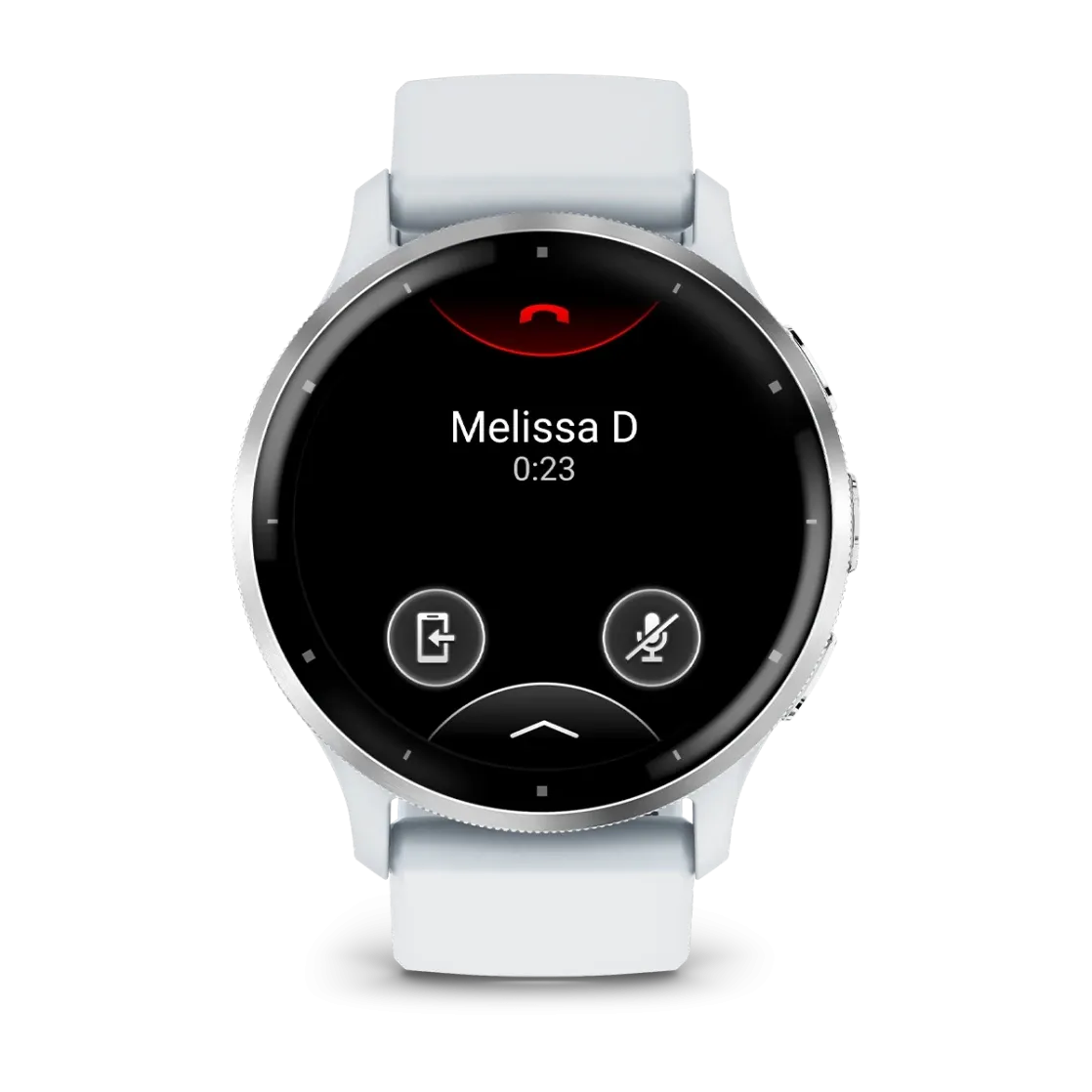 * Venu 3 Silver Stainless Steel Bezel With Whitestone Case and Silicone Band