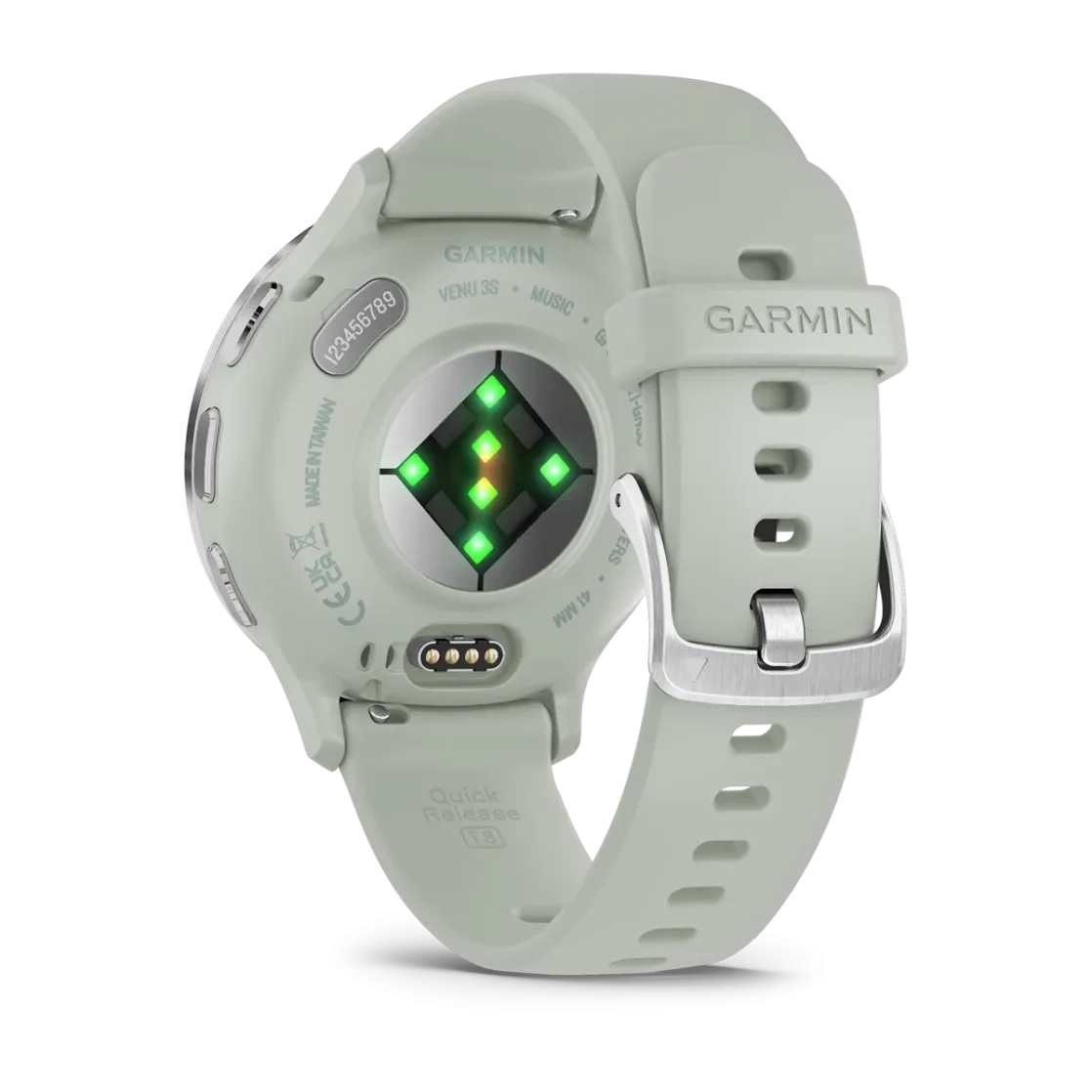 * Venu 3S Silver Stainless Steel Bezel With Sage Gray Case and Silicone Band