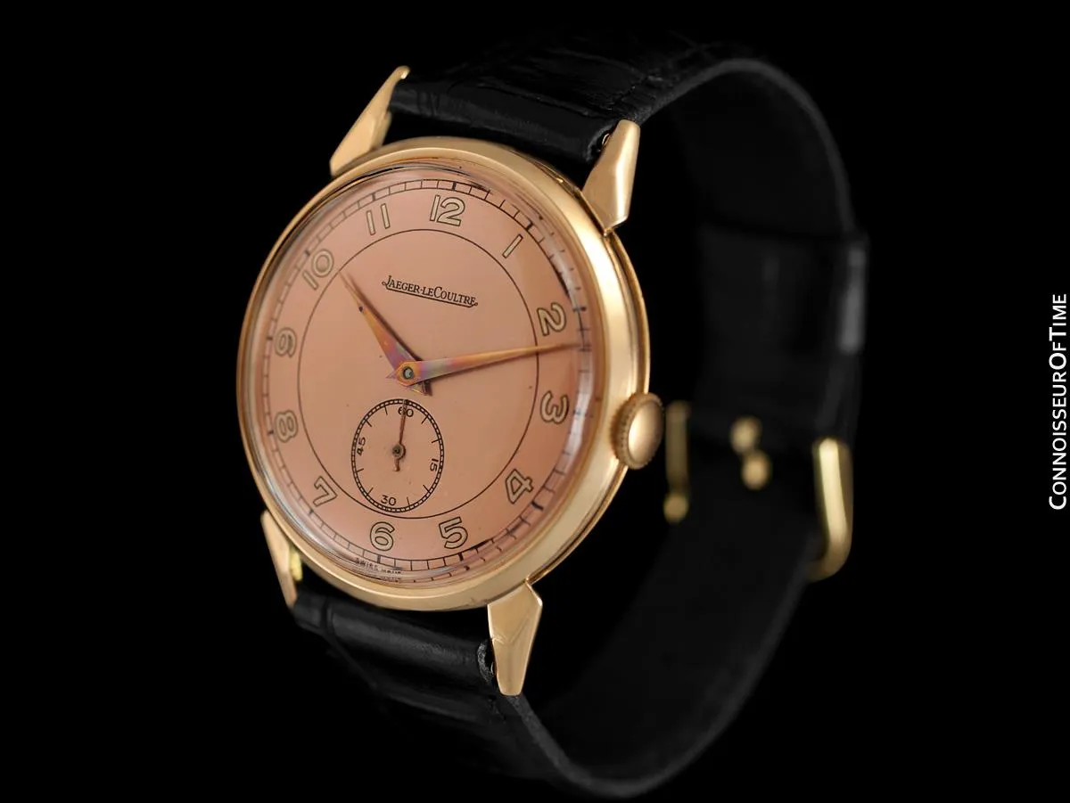 1949 Jaeger-LeCoultre Vintage Large 37mm Mens Watch - 18K Rose Gold