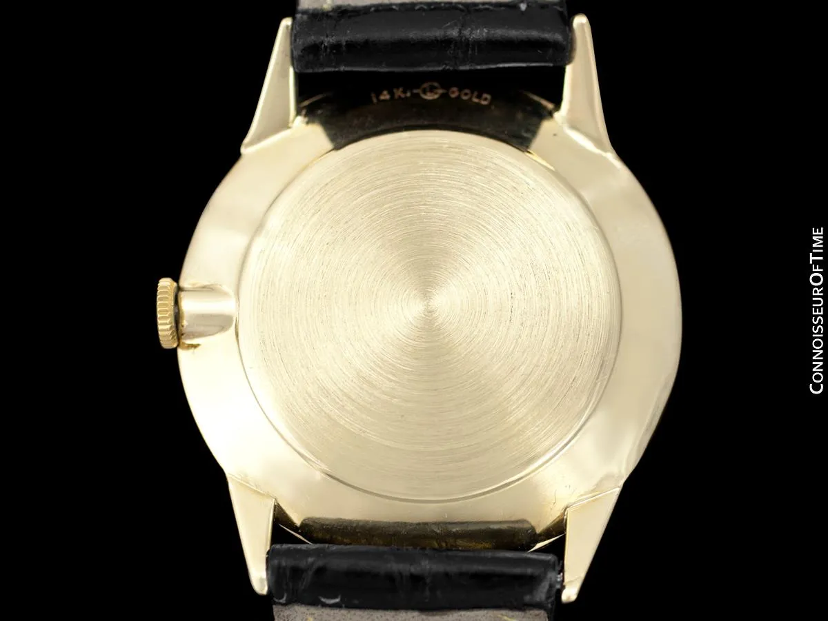 1950's Rolex Precision Vintage Mens Dress Watch - 14K Gold