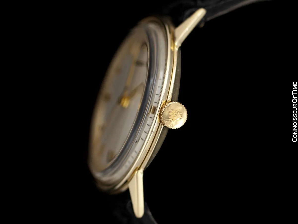 1950's Rolex Precision Vintage Mens Dress Watch - 14K Gold