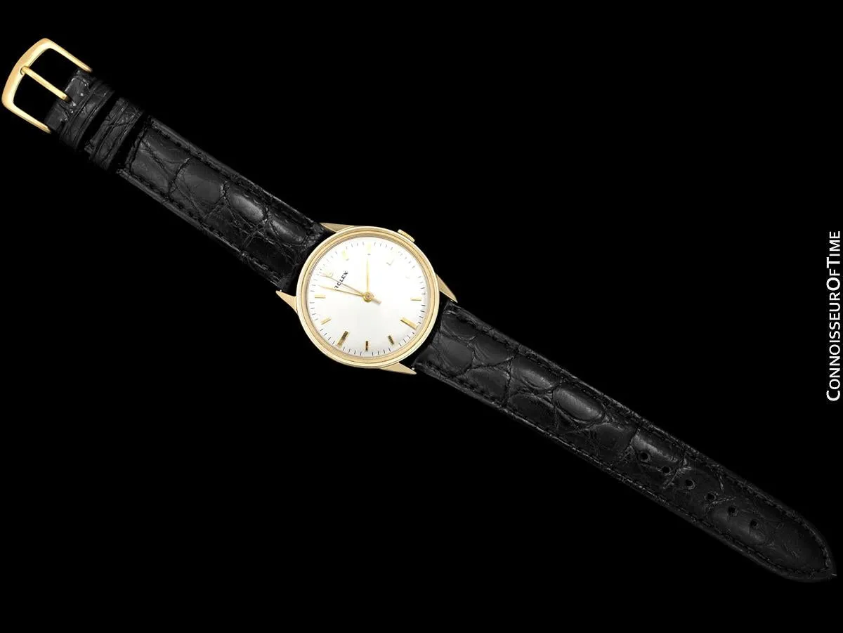 1950's Rolex Precision Vintage Mens Dress Watch - 14K Gold