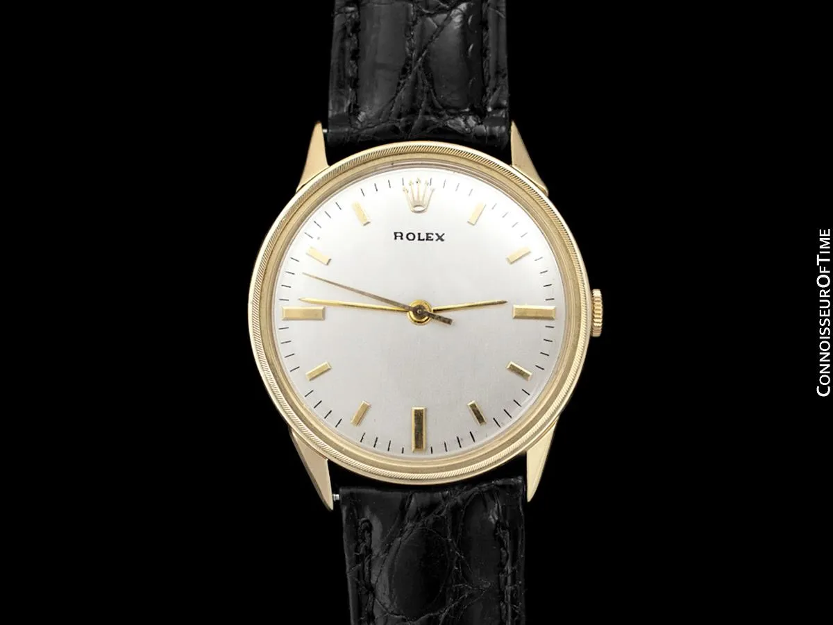 1950's Rolex Precision Vintage Mens Dress Watch - 14K Gold