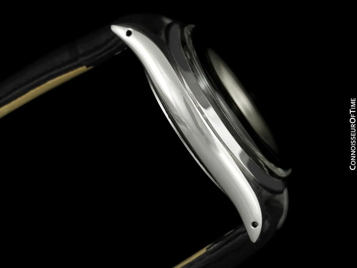 1957 Rolex Oyster Precision Classic Vintage Mens Handwound Watch with Black Dial - Stainless Steel