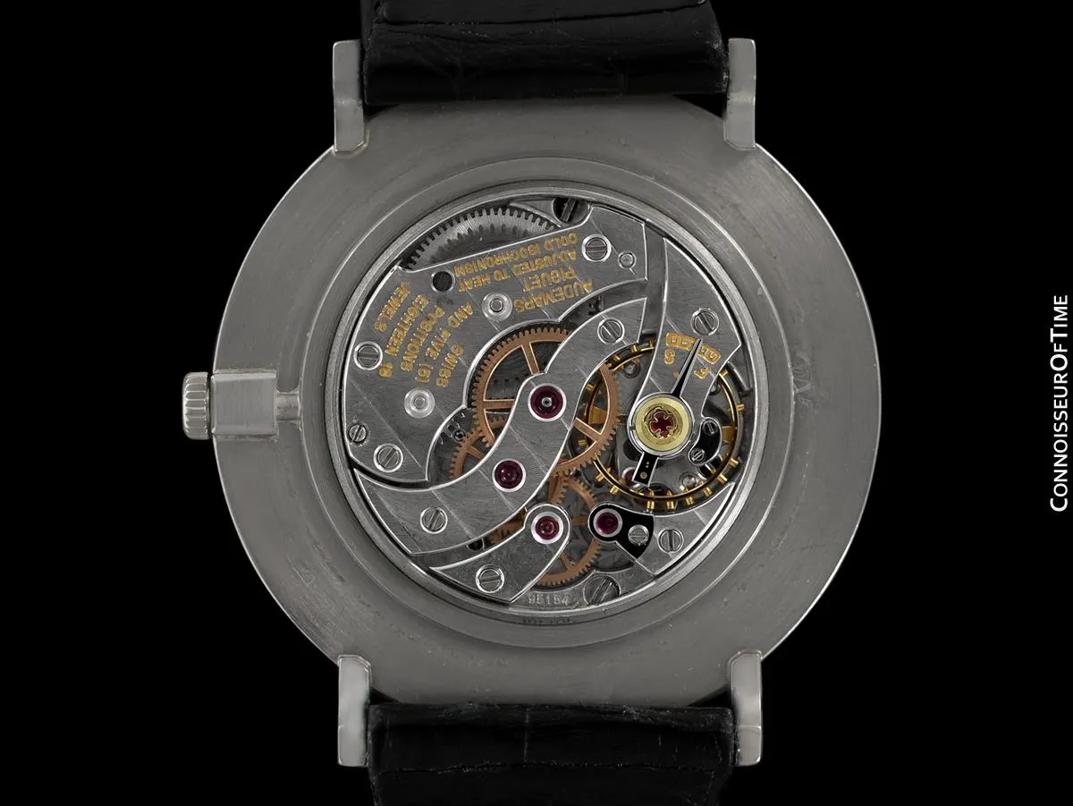 1960's Audemars Piguet Vintage Mens Full Size Thin Dress Watch - 18K White Gold