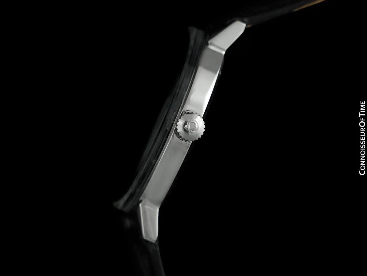 1968 Omega De Ville Vintage Mens Handwound Black Dial Watch with Date - Stainless Steel