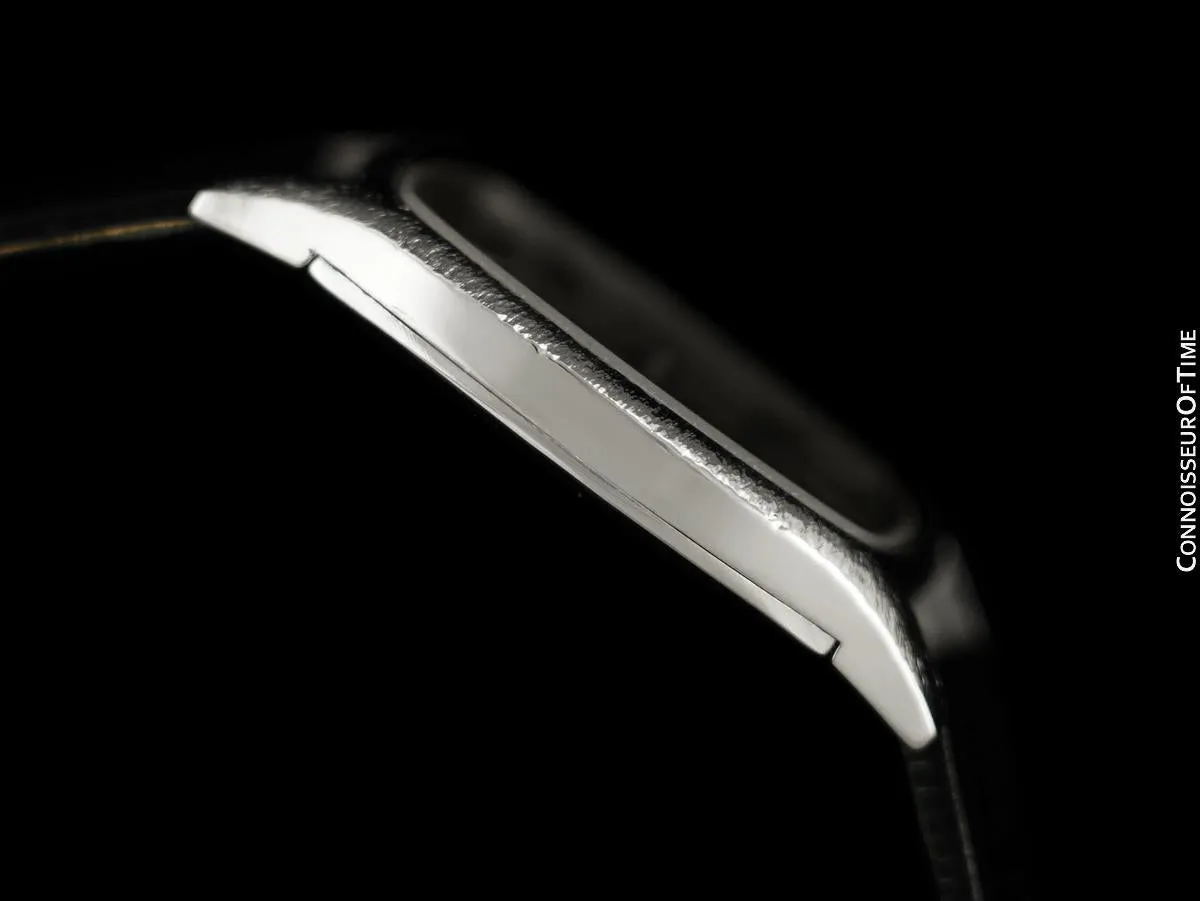 1971 Rolex Cellini Vintage Mens Bark Finish TV Watch, Ref. 3805 - 18K White Gold