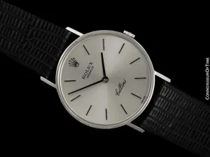 1973 Rolex Cellini Vintage Mens Handwound Ref. 3833 Watch - 18K White Gold