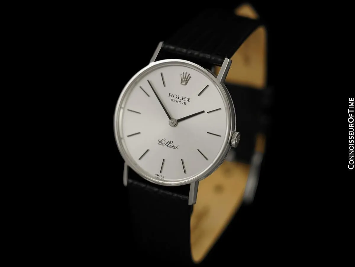 1973 Rolex Cellini Vintage Mens Handwound Ref. 3833 Watch - 18K White Gold