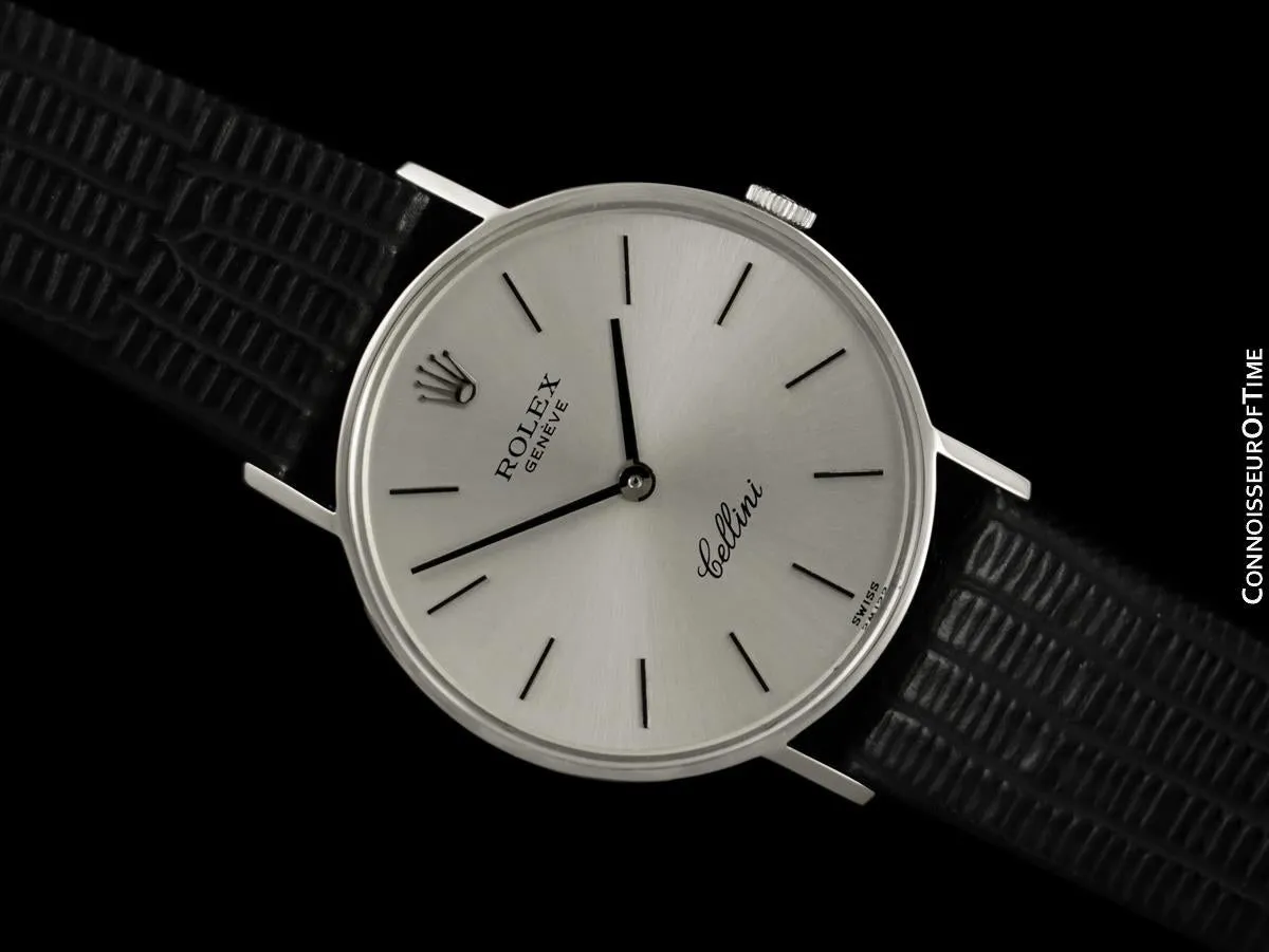 1973 Rolex Cellini Vintage Mens Handwound Ref. 3833 Watch - 18K White Gold