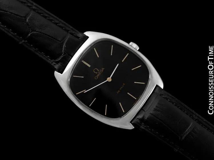 1979 Omega De Ville Vintage Mens Handwound Ultra Thin Dress Watch - Stainless Steel