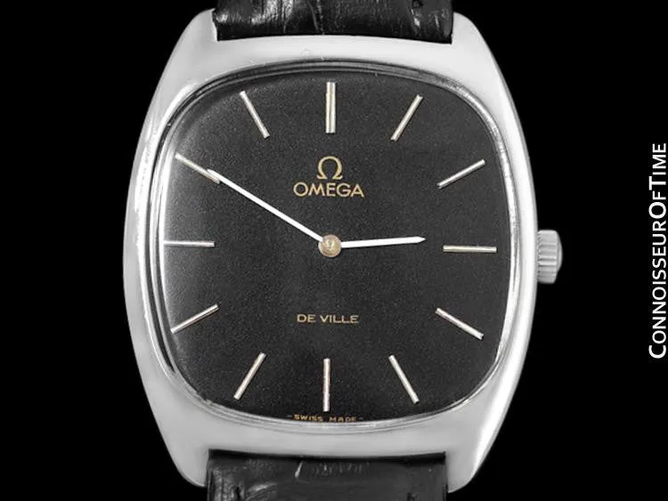 1979 Omega De Ville Vintage Mens Handwound Ultra Thin Dress Watch - Stainless Steel