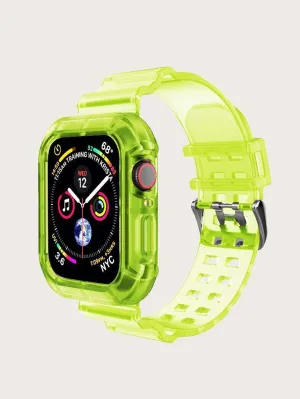 1pc Silicone Watchband  - Green