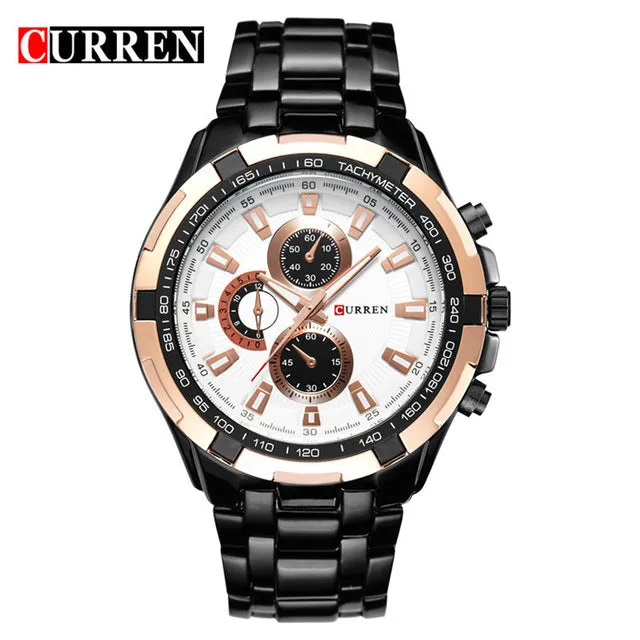 2017 Brand Luxury full stainless steel Watch Men Business Casual quartz Watches Military Wristwatch waterproof Relogio New SALE