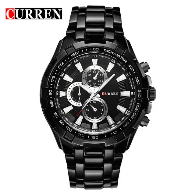 2017 Brand Luxury full stainless steel Watch Men Business Casual quartz Watches Military Wristwatch waterproof Relogio New SALE