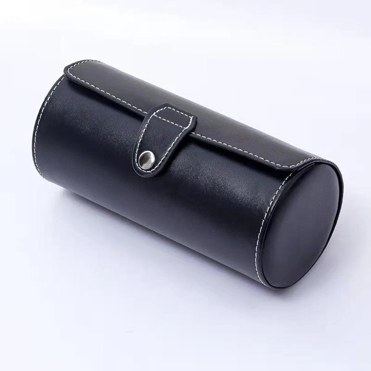 3 Position Cylinder Portable Watch Organizer Storage Case for Watches Jewelry