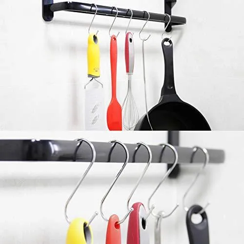 30 Pack Large S Shaped Hanging Hooks, S Hangers for Kitchen, Office, Bathroom, Cloakroom and Garden, Heavy Duty S Hooks by KRENDR