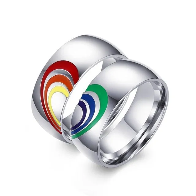 8MM Bonded Heart Bands