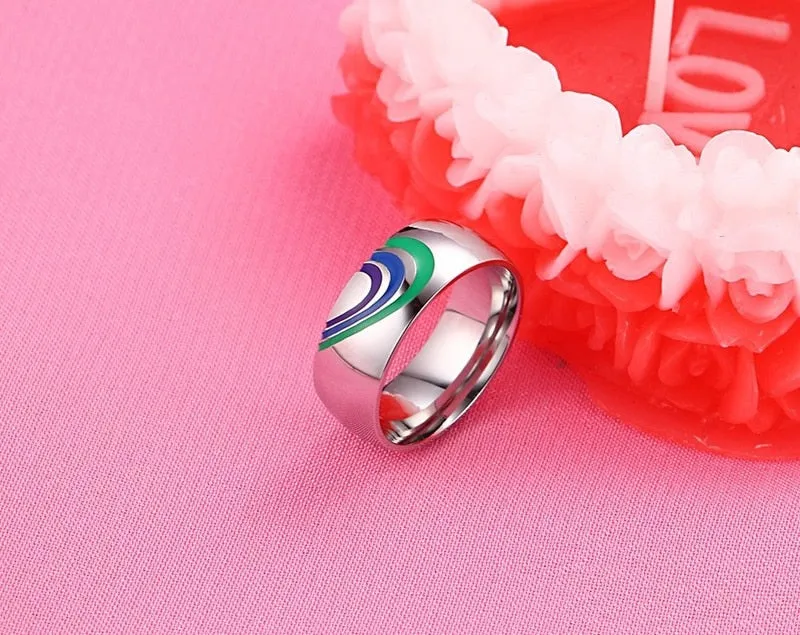 8MM Bonded Heart Bands