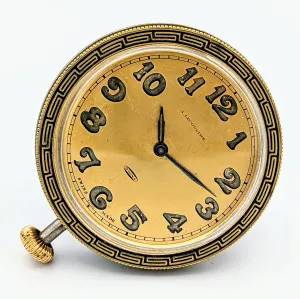 A. LeCoultre Sandoz Antique 8 Day Car Clock Watch Serviced Excellent Timekeeping
