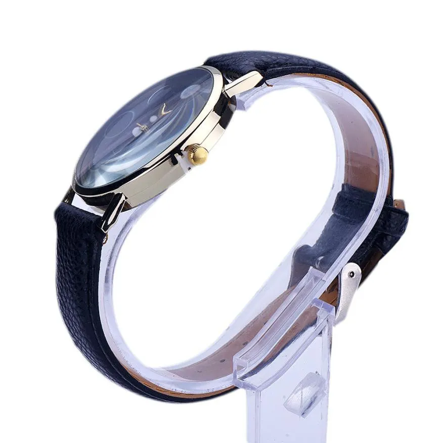 Analog Quartz Lunar Eclipse Wrist Watch