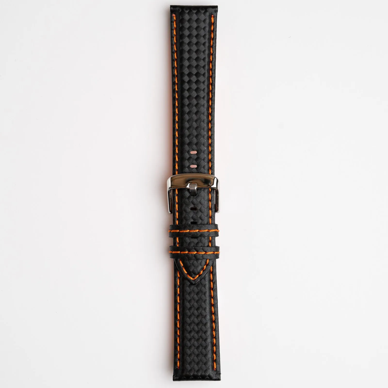 Anthracite Carbon Orange Watch Strap