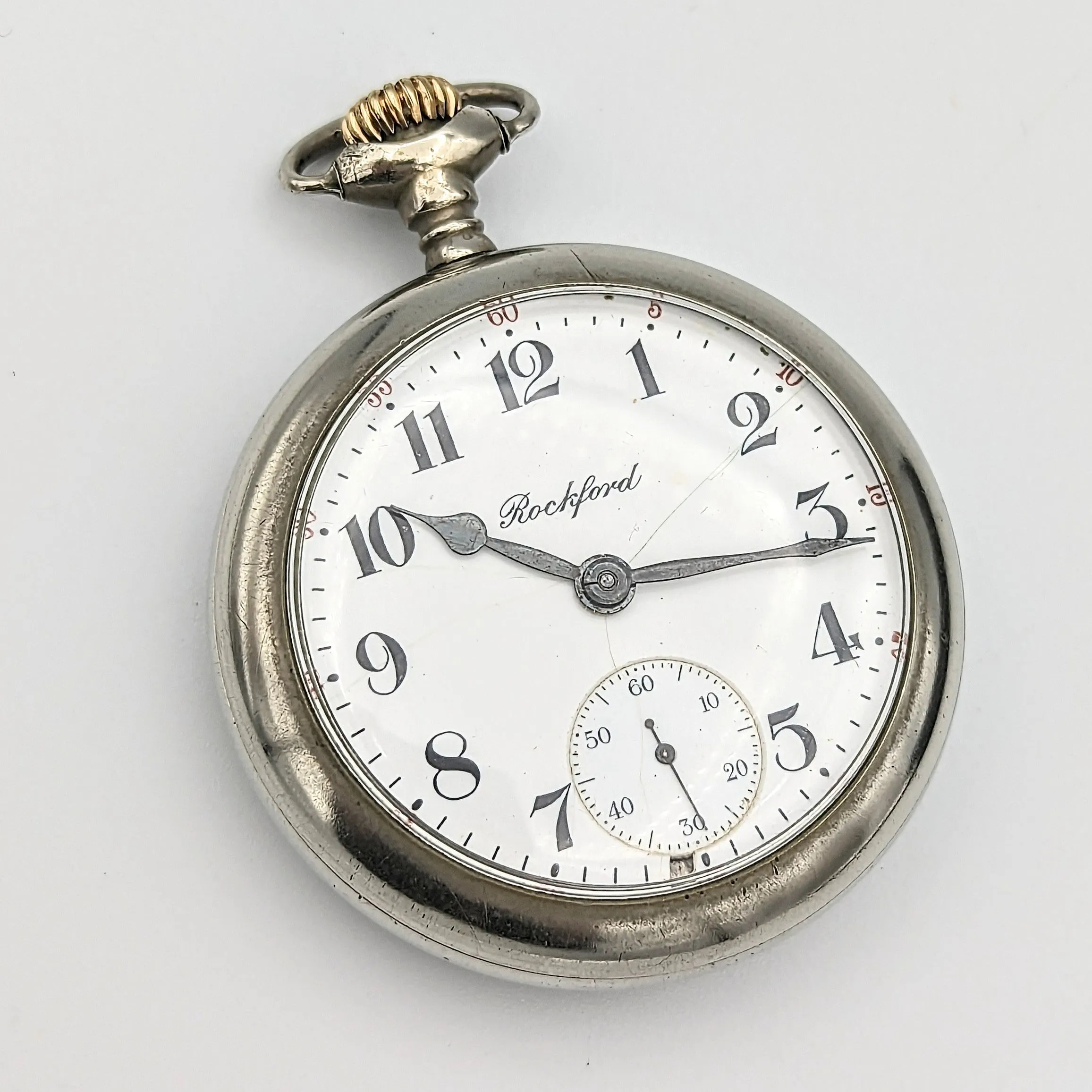 Antique 1910 ROCKFORD Pocket Watch Size 18s Grade 935 17 Jewels Pocket Watch