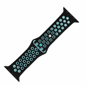 Apple Band Silicone Sport - Black-Teal