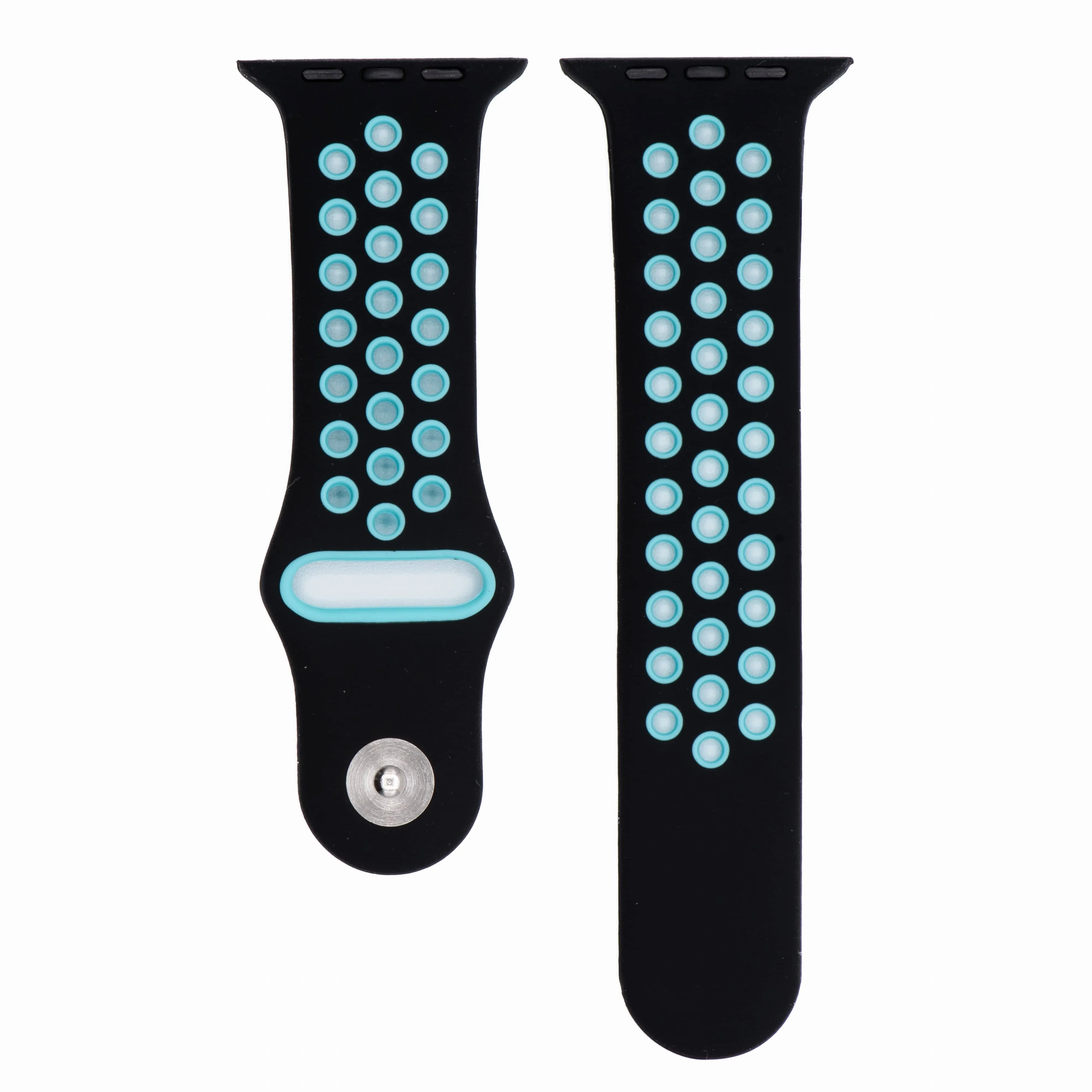Apple Band Silicone Sport - Black-Teal