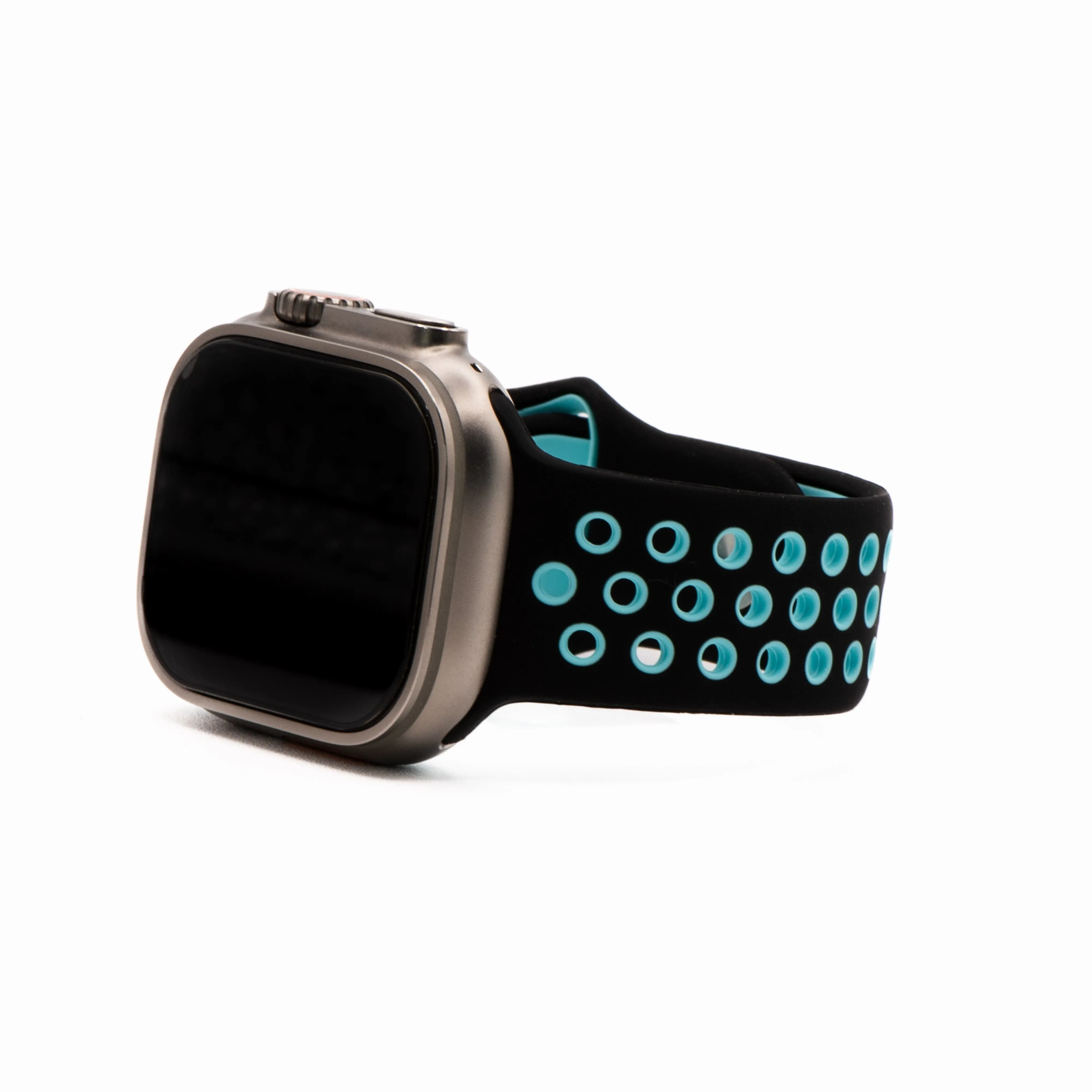 Apple Band Silicone Sport - Black-Teal