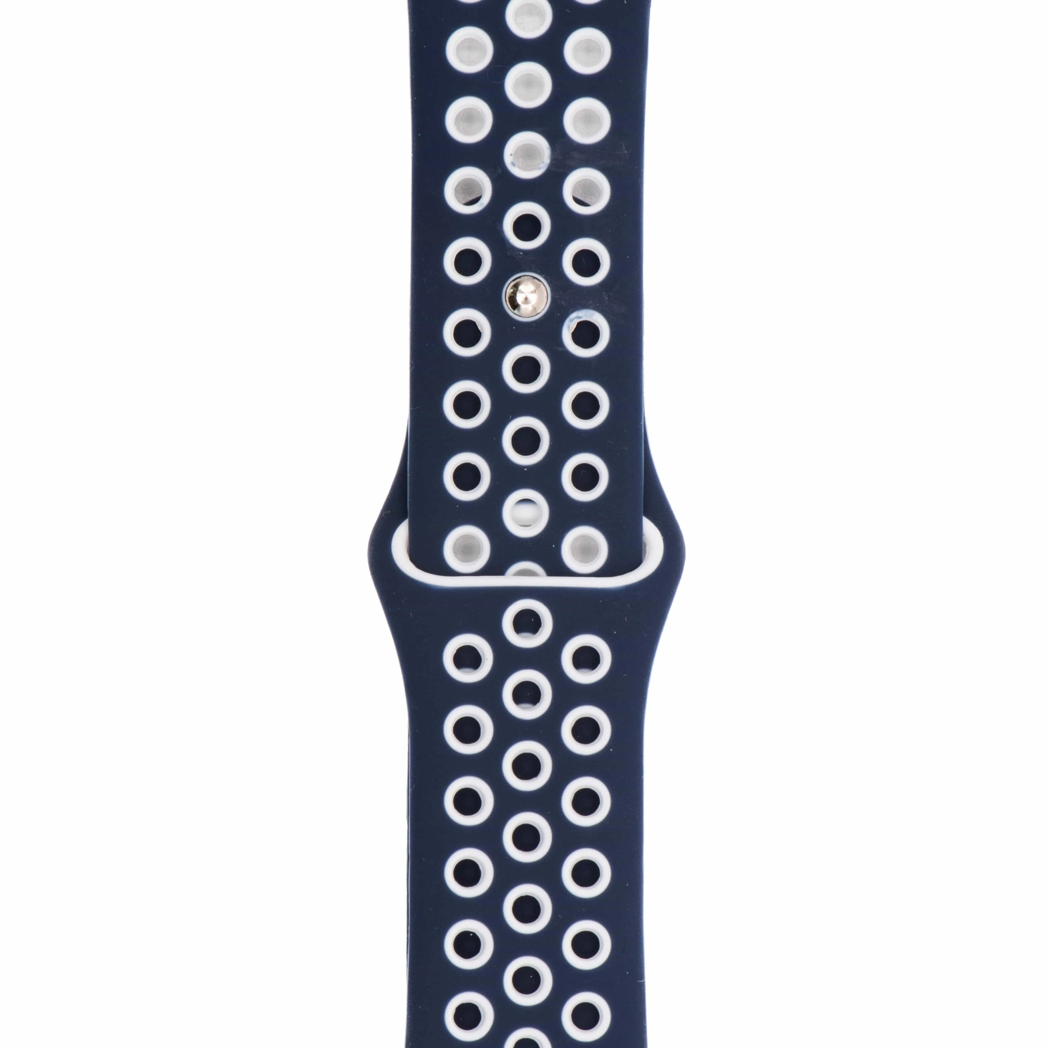 Apple Band Silicone Sport - Navy Blue-White