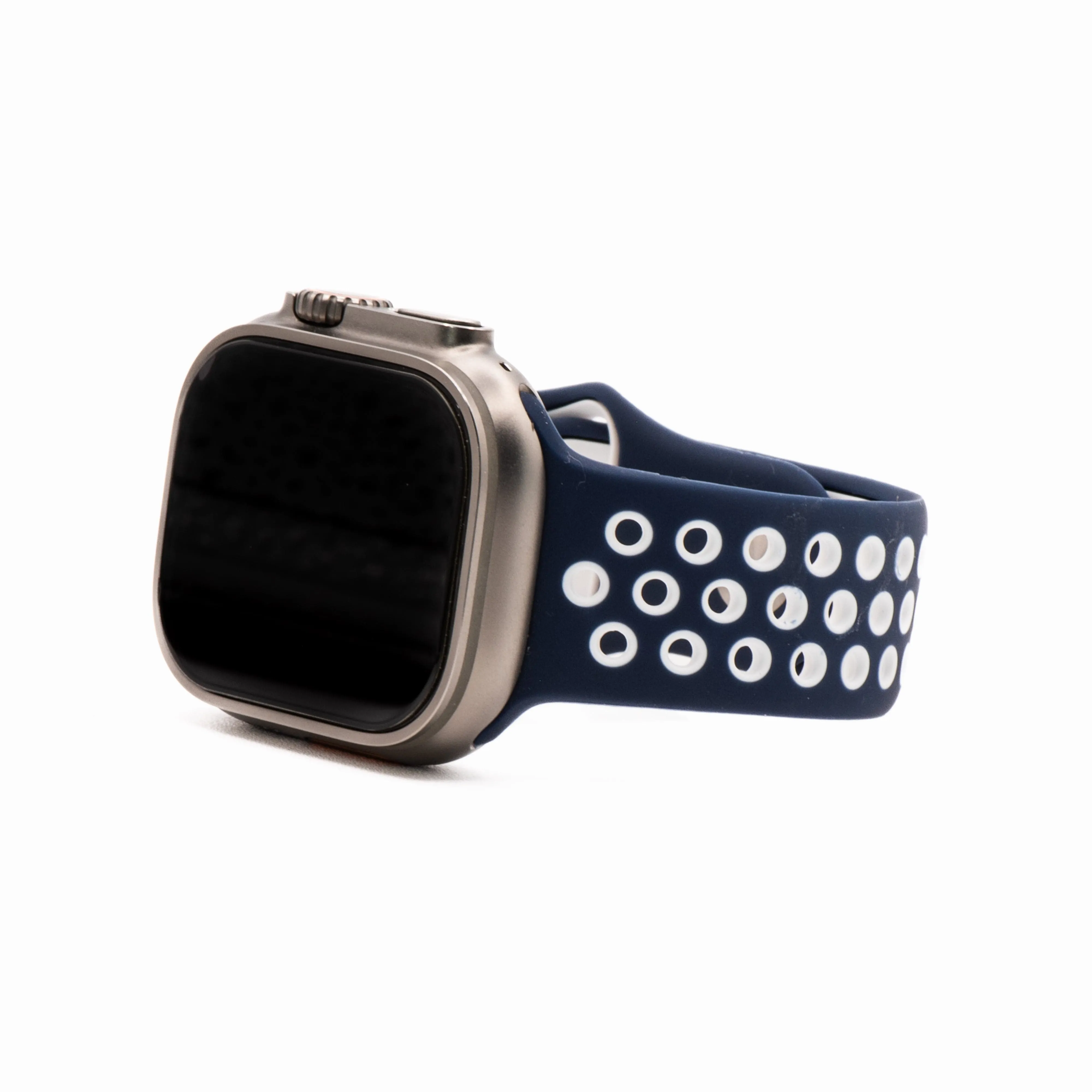 Apple Band Silicone Sport - Navy Blue-White