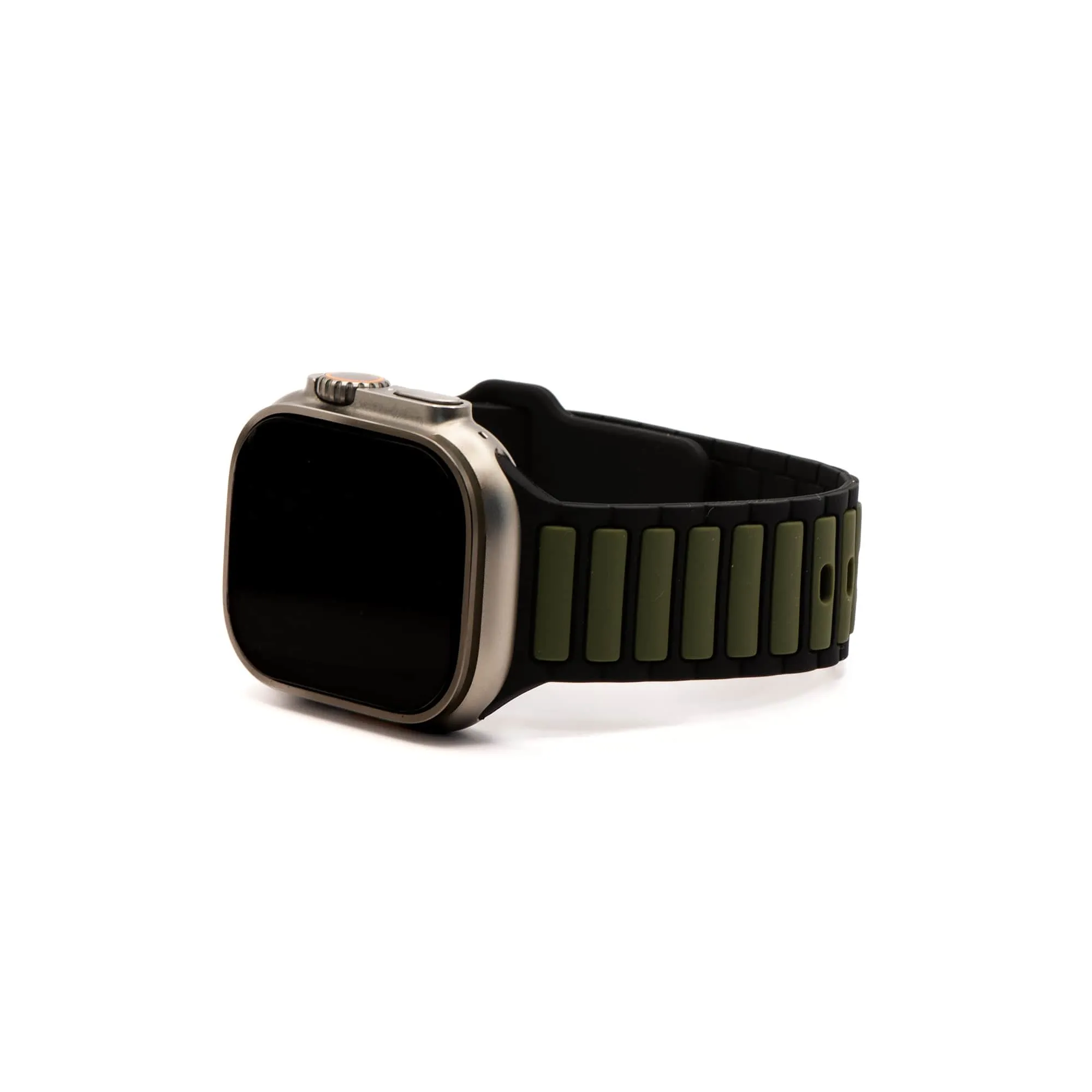 Apple Band ULTRA - Silicone Ripple - Black & Green