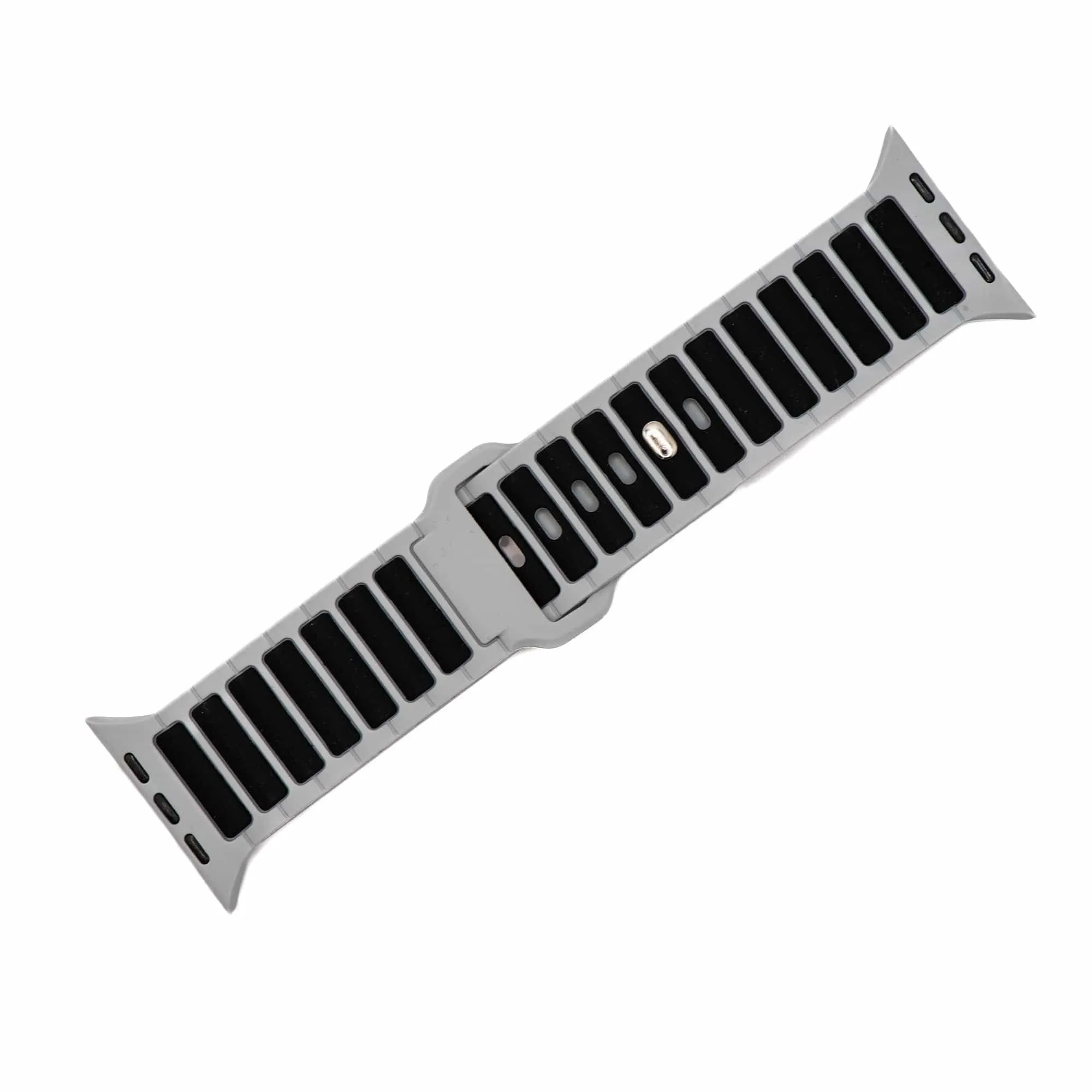 Apple Band ULTRA - Silicone Ripple - Gray & Black