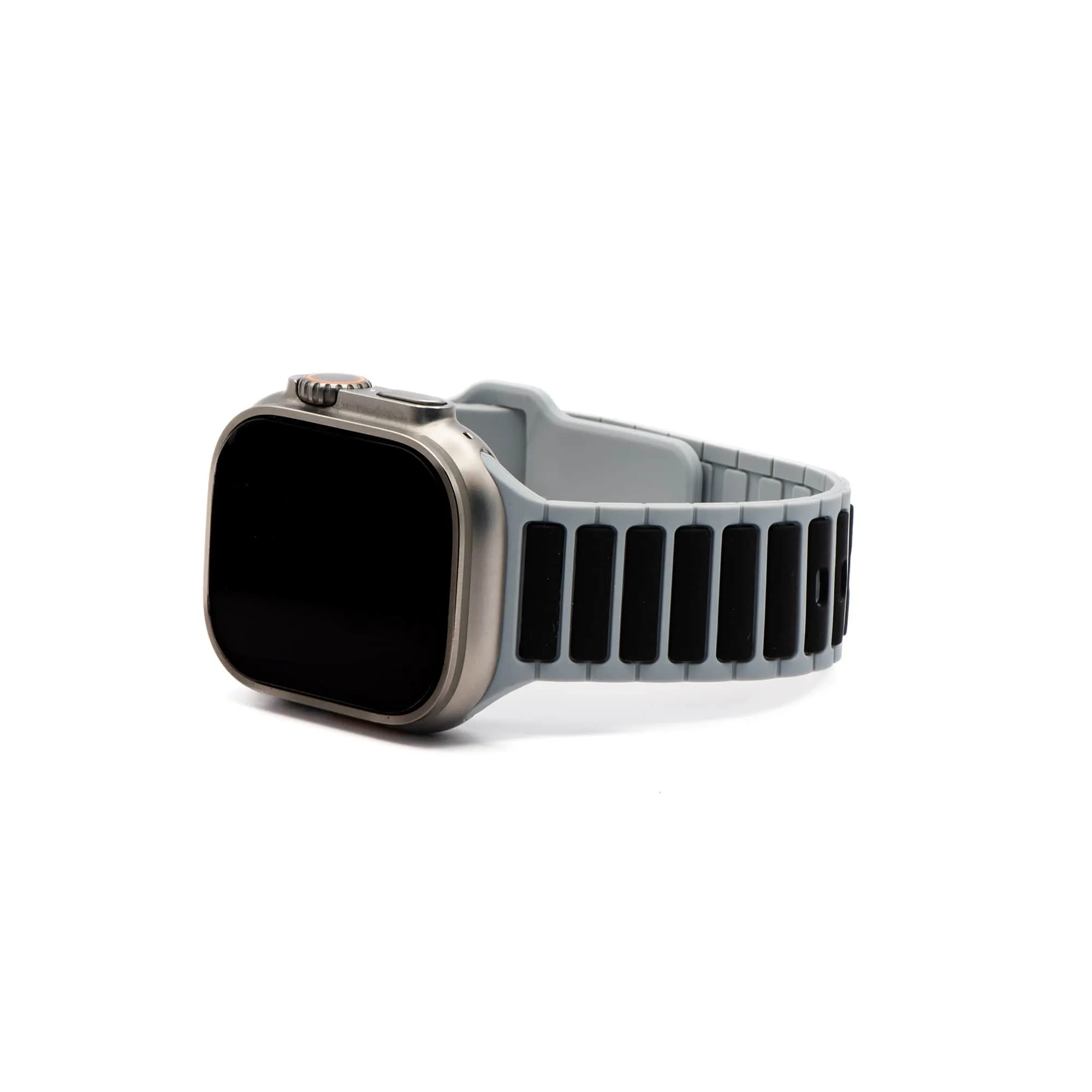 Apple Band ULTRA - Silicone Ripple - Gray & Black
