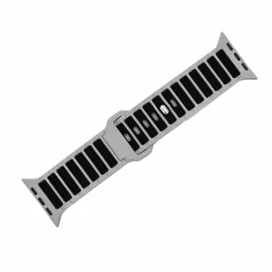 Apple Band ULTRA - Silicone Ripple - Gray & Black
