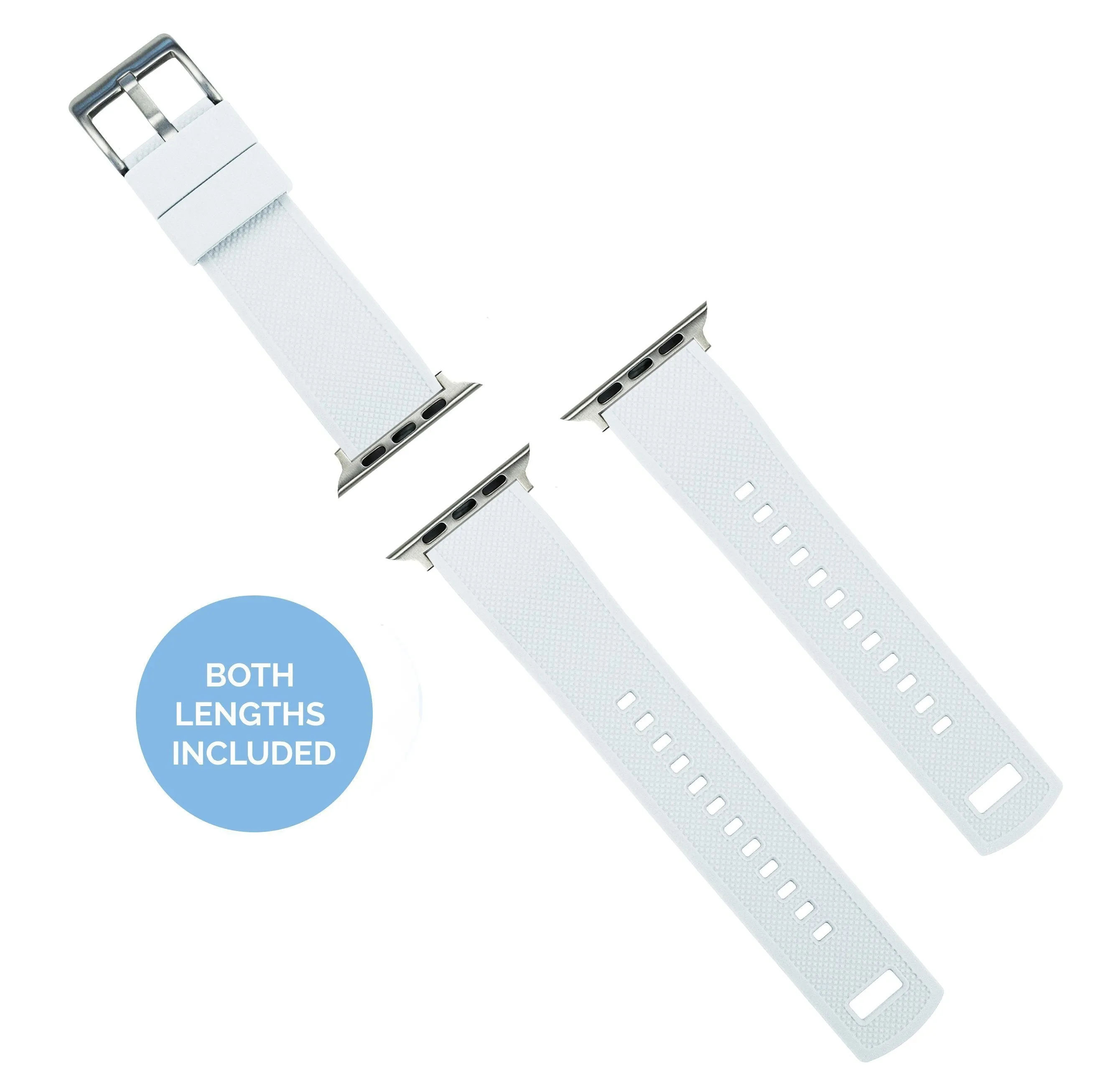 Apple Watch Elite Silicone White Top Black Bottom Watch Band