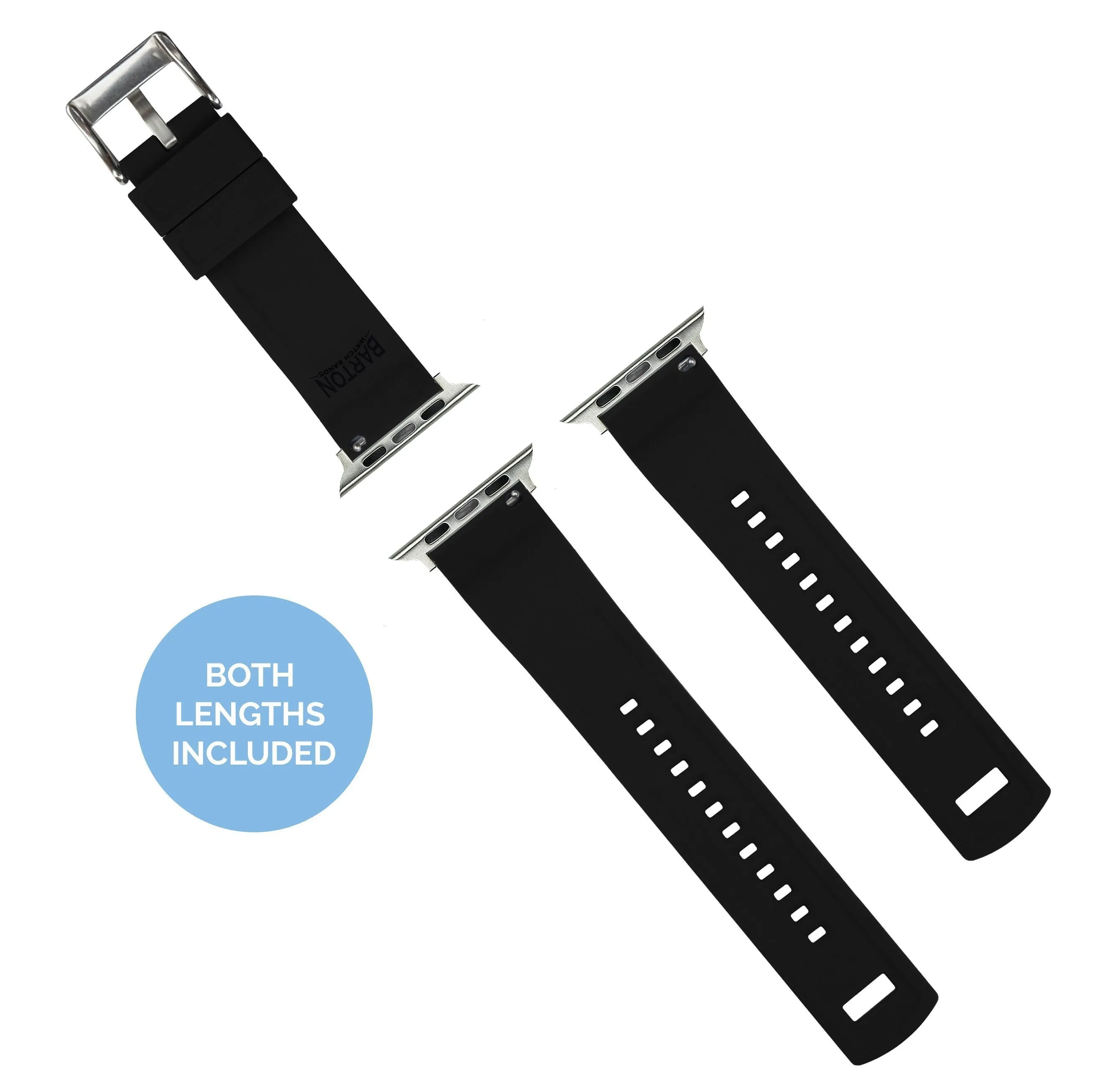 Apple Watch Elite Silicone White Top Black Bottom Watch Band