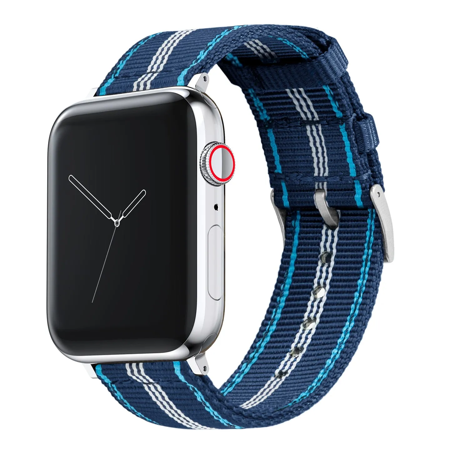 Apple Watch Two Piece NATO® style Navy Aqua Blue Watch Band